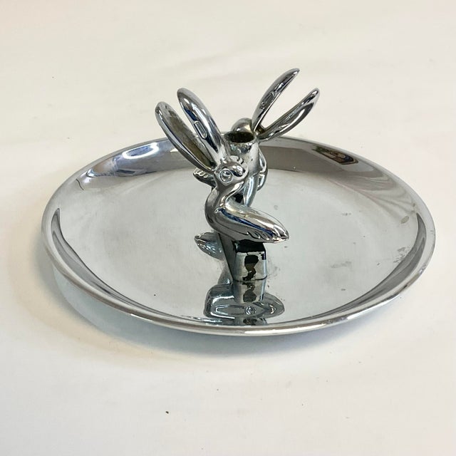 1970s Vintage Boho Chic Figurative Chrome Large Billed Ducks Ashtray With Snuffer. For Sale - Image 6 of 6