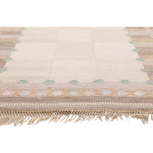 Märta Måås-Fjetterström Vintage Swedish Rollakan Rug, 04'07 X 06'08 For Sale - Image 4 of 10