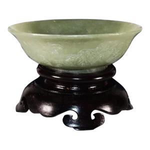 Antique Chinese Green Jade Bowl