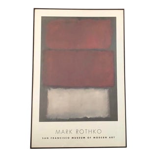 Mark Rothko Untitled Modern Contemporary Lithograph for Its San Francisco Museum Exhibition - Framed For Sale