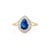 VR Jewels 14k Two-Tone Gold 1.17ct Blue Sapphire & Diamond Vintage Ring Size 8 For Sale - Image 4 of 17