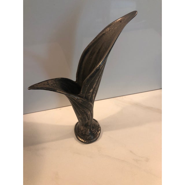 West Germany Lily of the Valley Bronze Bud Vase For Sale - Image 4 of 7