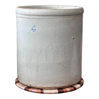 Antique 4 Gallon Stoneware Crock For Sale