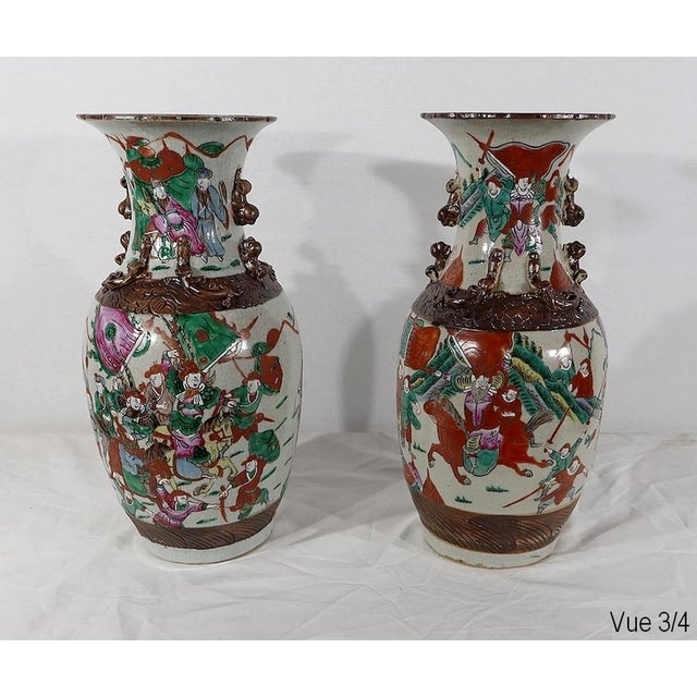 19th Century Chinese Nankin Porcelain Vases, Set of 2 For Sale - Image 6 of 18