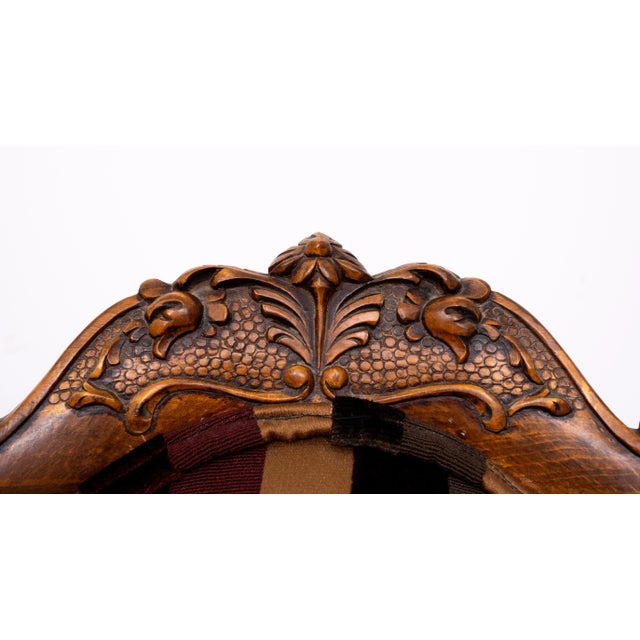 Antique Easy Chair with Paul Smith Fabric, 1880s For Sale - Image 9 of 13