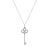 Tiffany and Co. Tiffany & Co. Keys 18k White Gold Pave Diamond Mini Crown Key Pendant Necklace For Sale - Image 4 of 9