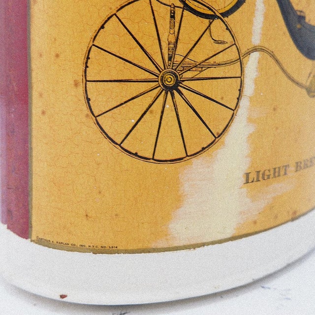 Metal Wastepaper Basket with Light Brett Lithograph Print by Arthur A. Kaplan Co. For Sale - Image 9 of 11