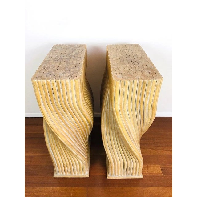 Vintage McGuire Rattan Twisted Pedestal Base Dining Table Base For Sale - Image 9 of 10