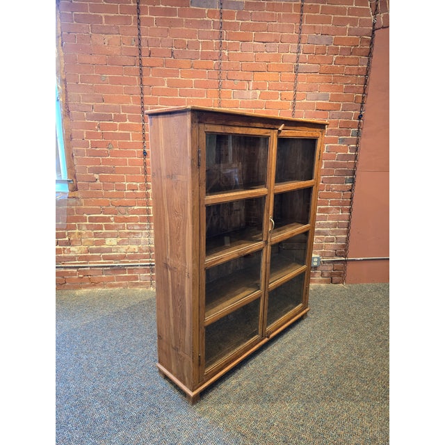 Reclaimed Wood Glass Cabinet For Sale In Boston - Image 6 of 7