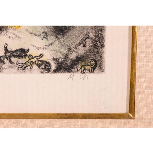 Marc Chagall Marc Chagall Oracle Sur Babylone Pl. 93 From the Bible Series Signed Etching For Sale - Image 4 of 9
