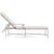 Contemporary Brown Jordan Venetian Adjustable Chaise Lounge, Dove frame with Fusion Natural fabric For Sale - Image 3 of 11