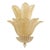 Shenographic wall sconce in Mrano glass. Leaves in gold graniglia, metal frame in white A piece of hight italian hand-...