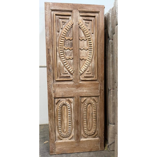 Antique Hand-Carved Entry Double Doors for Interior or Exterior Use 80x30 For Sale - Image 4 of 7