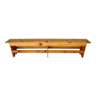 1950s Rustic Folk Pine Shaker Adirondack Style Bench For Sale