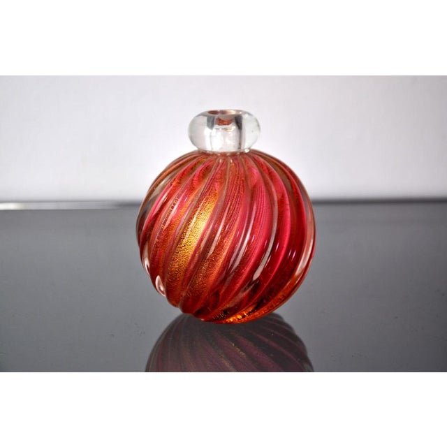 Vintage Vase in Orange Murano Glass attributed to Archimede Seguso for Seguso, Italy, 1960s For Sale - Image 6 of 7