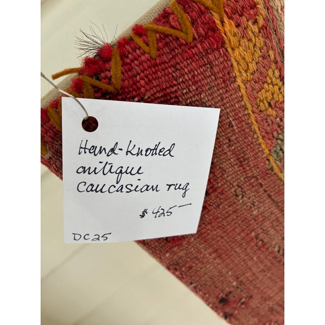 Antique Caucasian Textile Mounted as Wall Art For Sale - Image 4 of 6