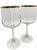 Mid-Century Modern Vintage Clear Wine Glasses With Gold Rims - A Set of Four For Sale - Image 3 of 12
