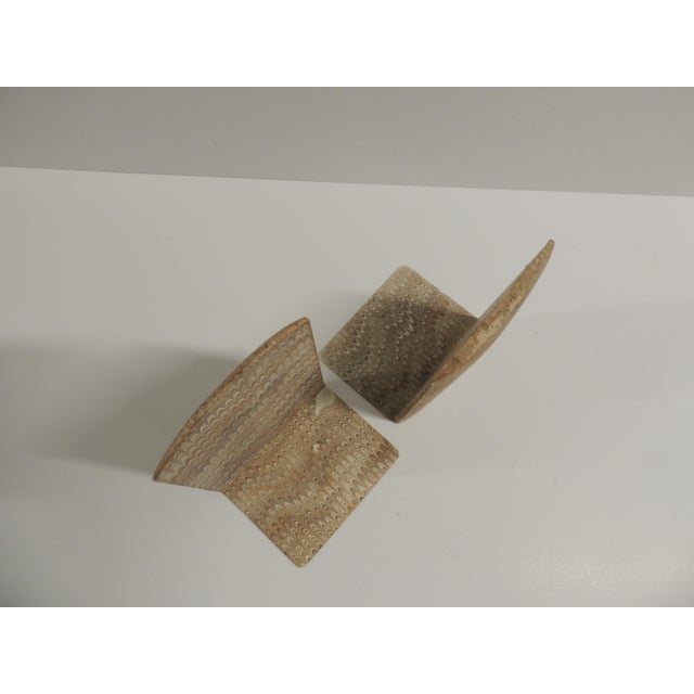 Vintage Marbleized Paper Bookends - Set of 2 For Sale - Image 4 of 5