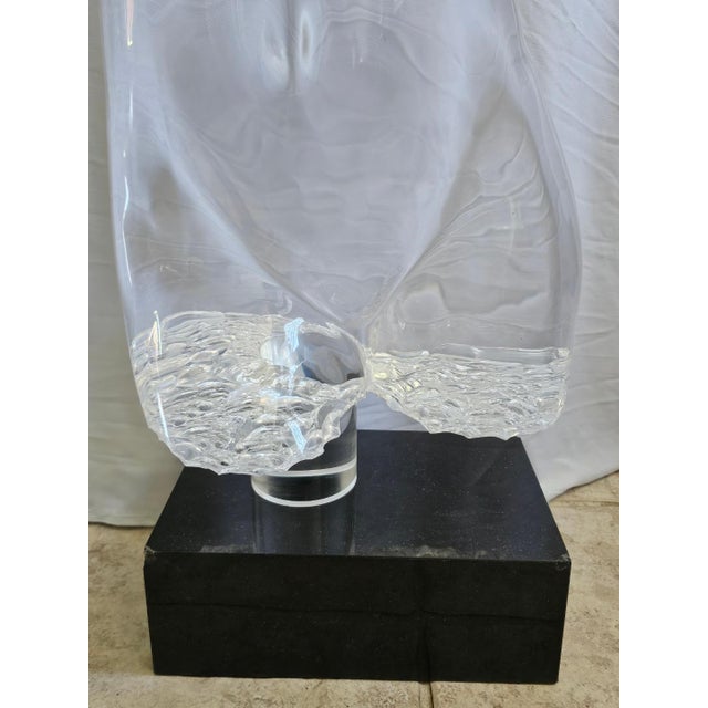 Mid-Century Modern FemaleTorso Sculpture in Solid Lucite For Sale - Image 13 of 18