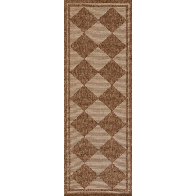 Erin Gates by Momeni Saybrook Diamond Natural Indoor/Outdoor Area Rug 5'3" X 7' For Sale - Image 11 of 12