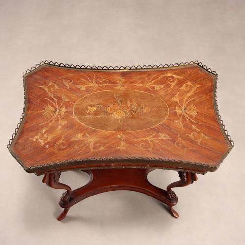 Small Antique Fruit Wood Bois de Rose Table, 20th Century For Sale - Image 9 of 14