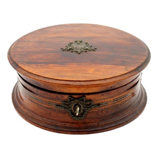 Wooden Jewelry Box with Silver Applications For Sale