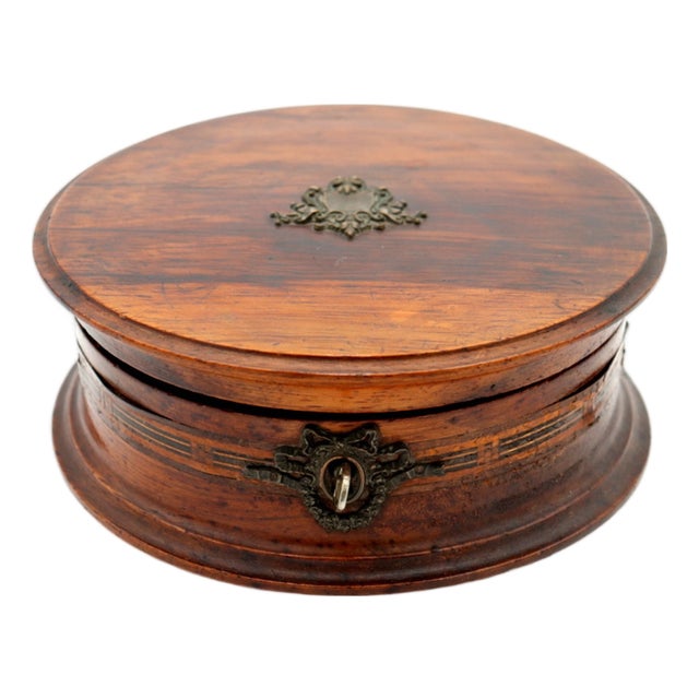 Wooden Jewelry Box with Silver Applications For Sale