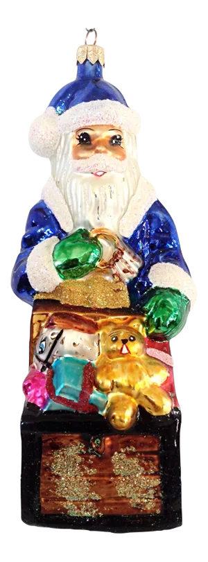 Christopher Radko Santa with Chest Ornament