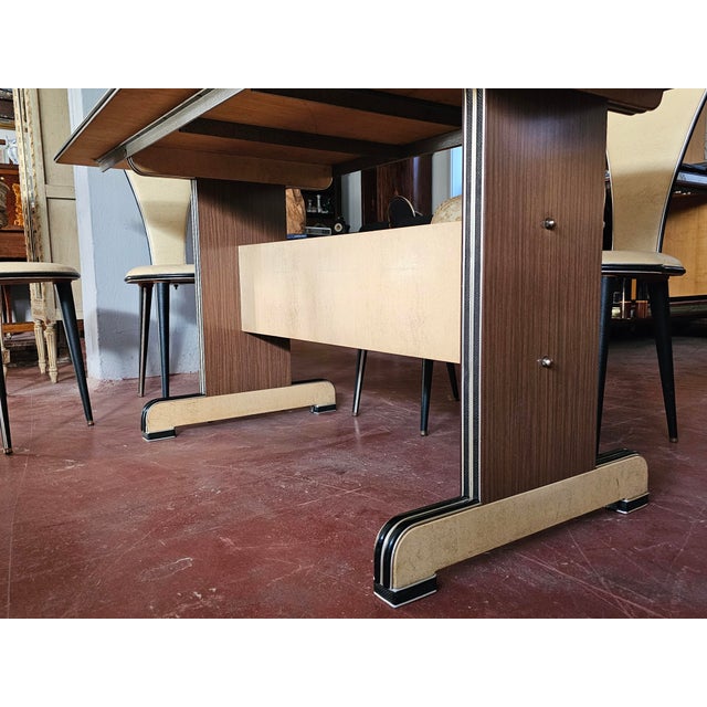 Dining Table and Chairs by Umberto Mascagni, Italy, 1950s, Set of 7 For Sale - Image 7 of 12