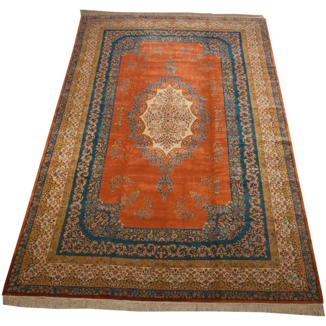 1960s Vintage Bulgarian Kerman Design Rug - 11'8" X 18'2" For Sale - Image 5 of 8