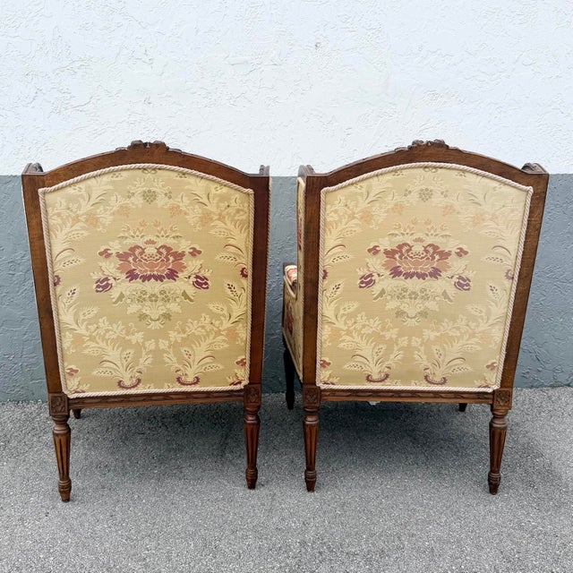 Yellow French Provincial Roped Lounge Chairs by Taylor King - A Pair For Sale - Image 8 of 9