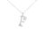 Late 20th Century 18K White Gold Diamond F Initial Pendant Slide Necklace Estate For Sale - Image 4 of 4