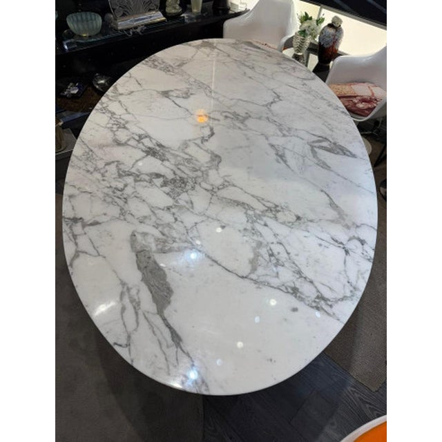 Stone Vintage Oval Table by Eero Saarinen, 2010 For Sale - Image 7 of 12