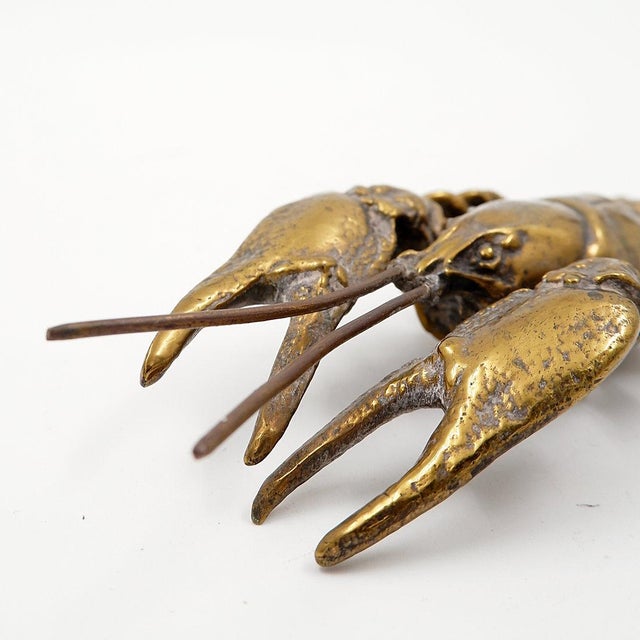 Gold Vintage Lobster in Brass For Sale - Image 8 of 10