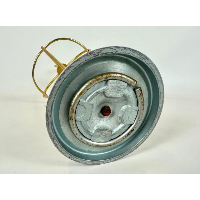 Mid-Century Modern Austrian Aluminium and Brass Umbrella Stand, 1960s For Sale - Image 10 of 11