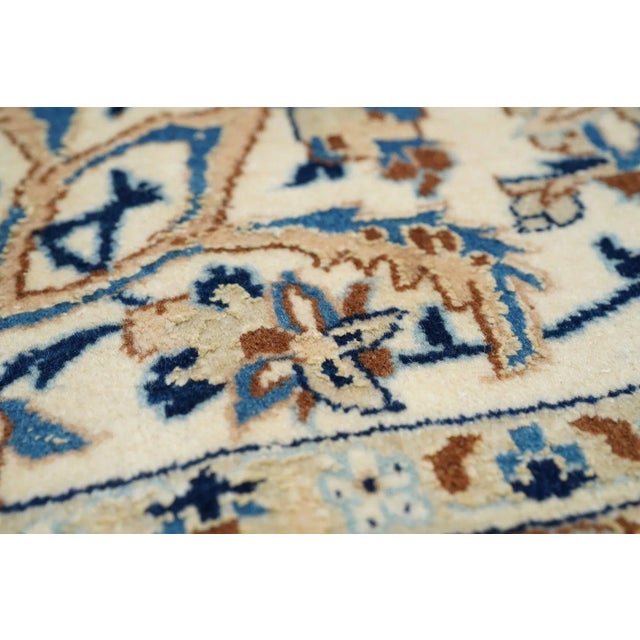 Extremely Fine Persian Nain HabibianRrug Wool & Silk 8'3'' X 11'9'' For Sale - Image 9 of 11