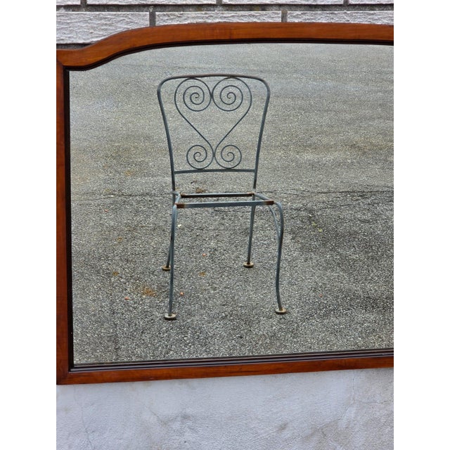 1920s 1920 English Style Wall Mirror, Cherry Wood, American Made. For Sale - Image 5 of 14