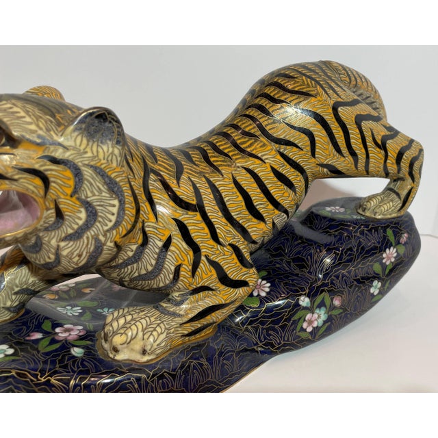 Vintage Chinese Cloisonne Tiger For Sale - Image 13 of 15