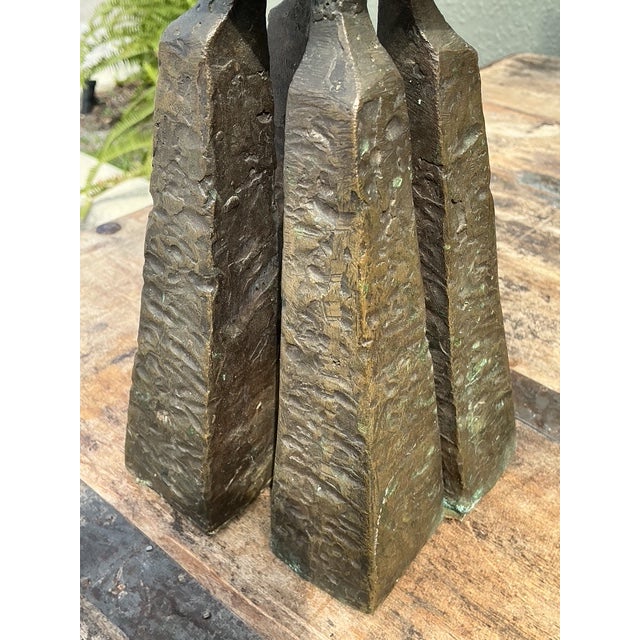 Vintage Hammered Bronze Chalice For Sale - Image 9 of 12