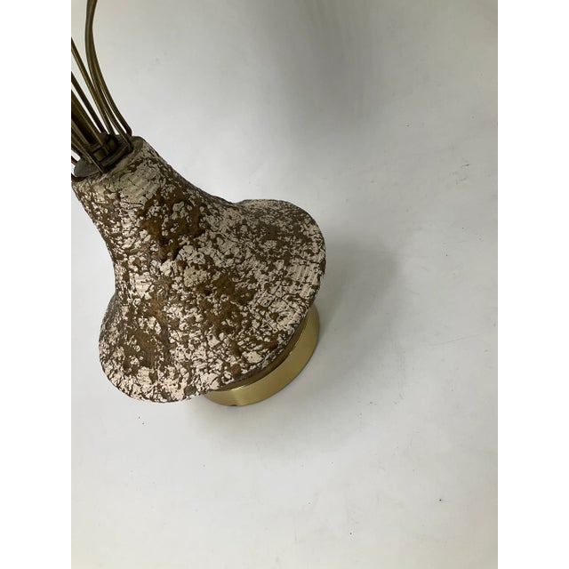 Mid-Century Modern Pair Mid-Century Modern Atomic Table Lamps Wire Double Shade Hand Tied Corded 1960s For Sale - Image 3 of 12