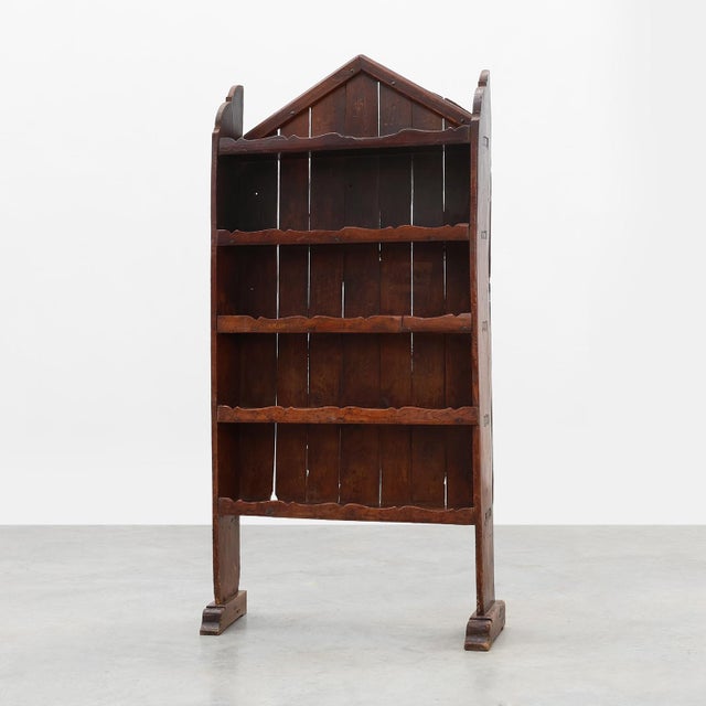 17th Century French Art Populaire Chestnut Cabinet with Gabled Top For Sale - Image 16 of 16