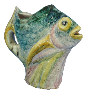 Vintage Zoomorphic Majolica Jug by Ceramiche Dischia, 1950s