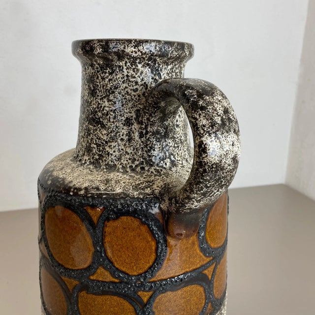 Large Multi-Color Pottery Fat Lava 408-40 Floor Vase from Scheurich, 1970s For Sale - Image 9 of 18
