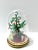 Wood 1970s Miniature Beaded Christmas Tree Under Glass Cloche For Sale - Image 7 of 8