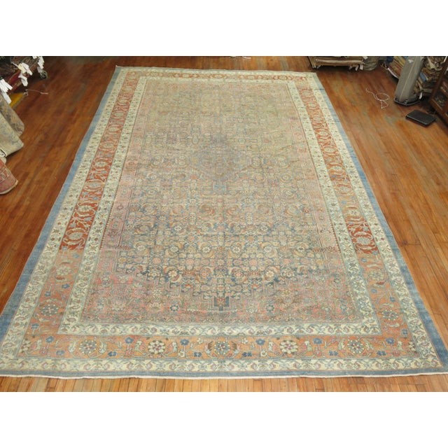 Early 20th Century Zabihi Collection Oversize Persian Bibikabad Rug - 10'8" x 16'7" For Sale In New York - Image 6 of 10