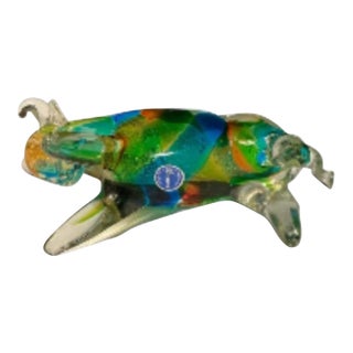 Murano Glass Bull – Vibrant Italian Artistry For Sale