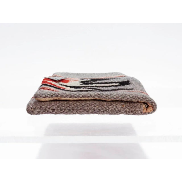 Vintage Chimayo Wool Woven Purse With a Silver Closure For Sale In Philadelphia - Image 6 of 12