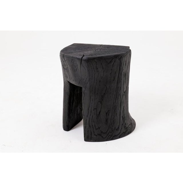 Sculptural Hardwood Stool For Sale - Image 9 of 14