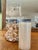Ivory Coastal Palm Beach Handcrafted Seashell Encrusted Glass Hurricane Candle Holder For Sale - Image 8 of 11