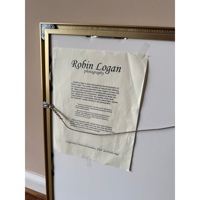 Printmaking Materials Vintage Robin Logan Framed and Signed Colorful Glass Bottles Still Life Lithograph For Sale - Image 7 of 8